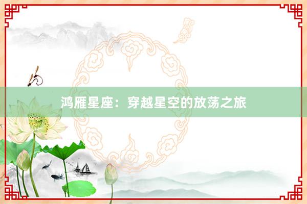 鸿雁星座：穿越星空的放荡之旅